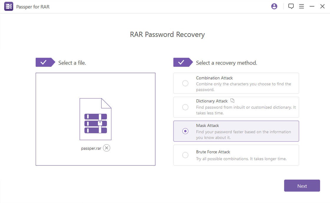 Passper for RAR v3.7.0.1中文版 – 轻松恢复压缩文件密码