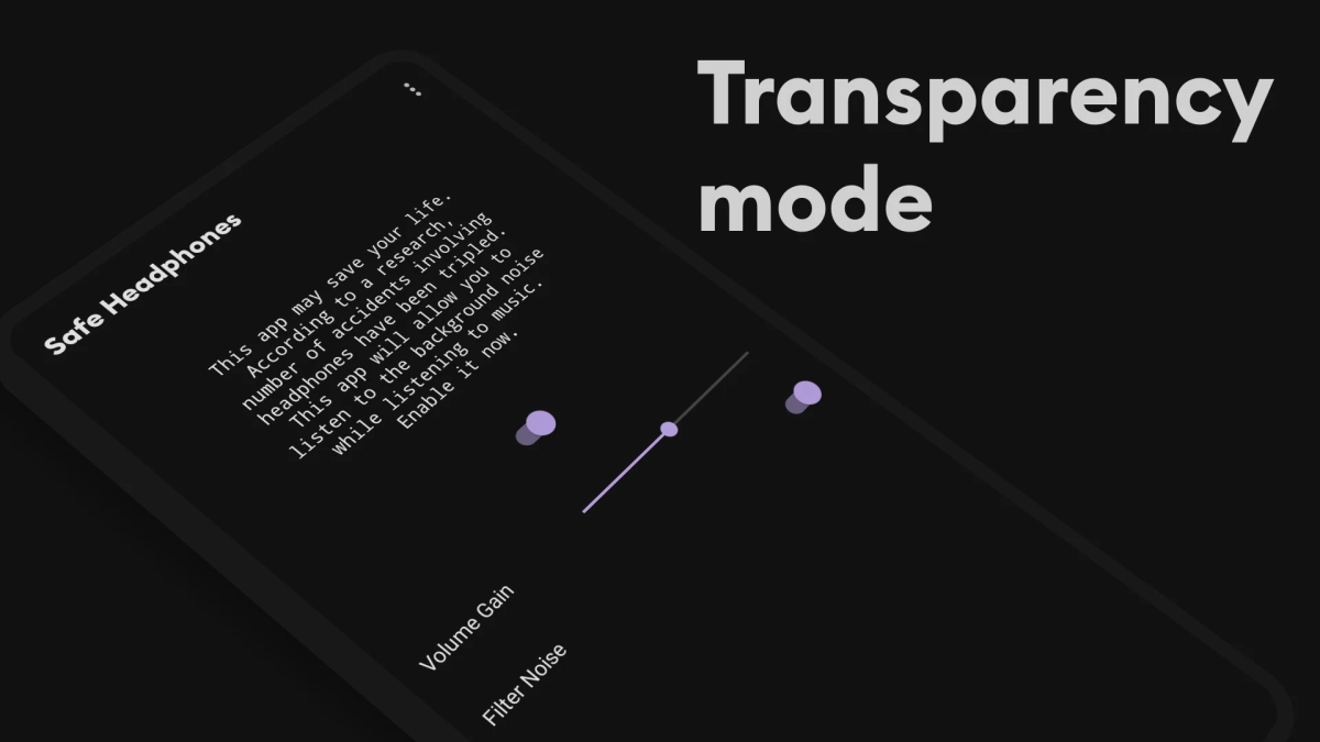 Safe Headphones v4.0专业版 – 降噪透明耳机，清晰音质与智能保护